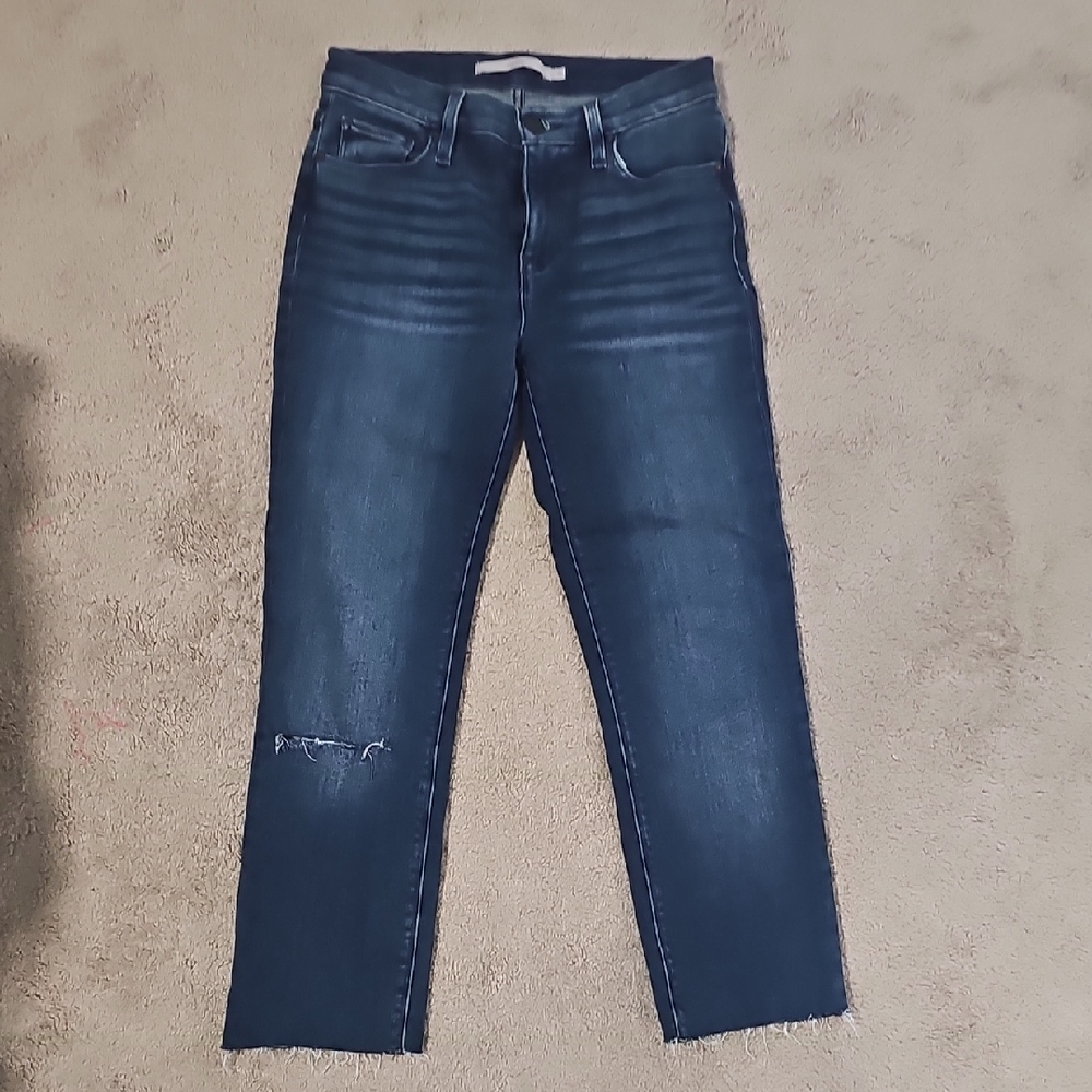 Hudson Jeans Dark Blue Ankle Cropped Denim Size 25